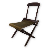 US Civil War Period Campaign Folding Chair Original Cloth Seat