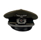 German WW2 Army Heer Infantry Senior Officer SchirmmÃ¼tze Peaked Visor Hat Cap with Bullion