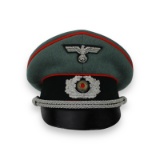 German WW2 Heer Major of the Artillery Officer All Bullion Peaked Visor Named
