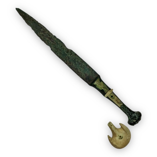 Bronze Dagger with broken pommel piece