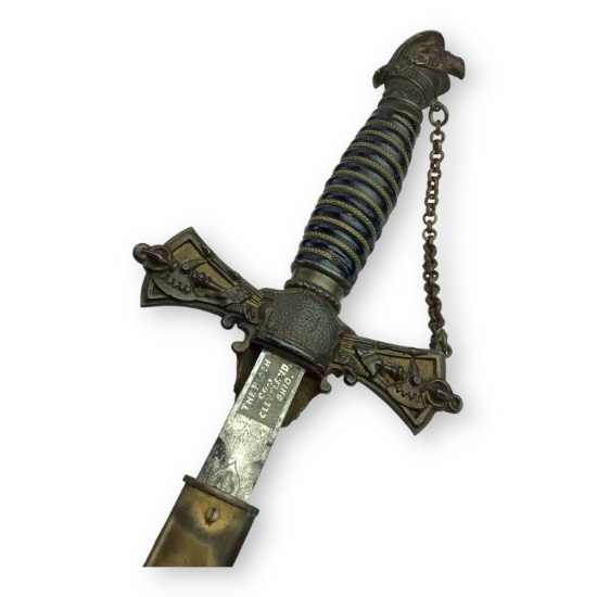 Masonic Sword with Named Blade and Sheath