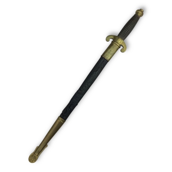 French Naval Administration Dirk - Model 1860, 3rd Empire Era, Ebony Grip, Original Scabbard