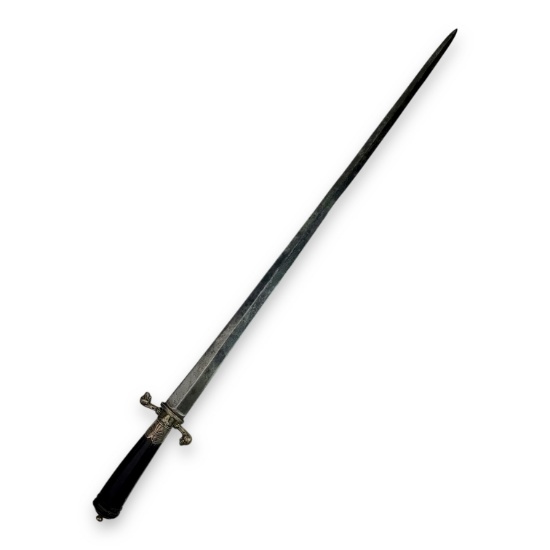 American Revolutionary War-Era French Hunting Sword by Pichon, Silver Hilt - 1750-1760