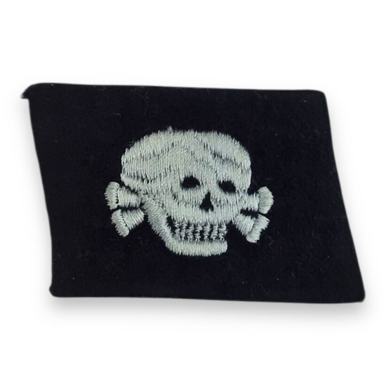 German WW2 Totenkopf EM Collar Tab - SS Enlisted Rank