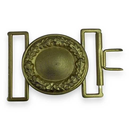 German WW2 Brass Buckle - Two-Piece Construction with Oak Leaf Wreath - Post War