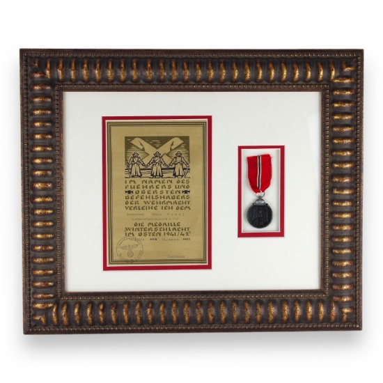 German WW2 1941/42 - Winter Battle in the East Medal - Erwin Rabel