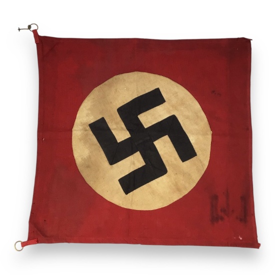 German WW2 Insignia Flag Folded with Metal Ringlets
