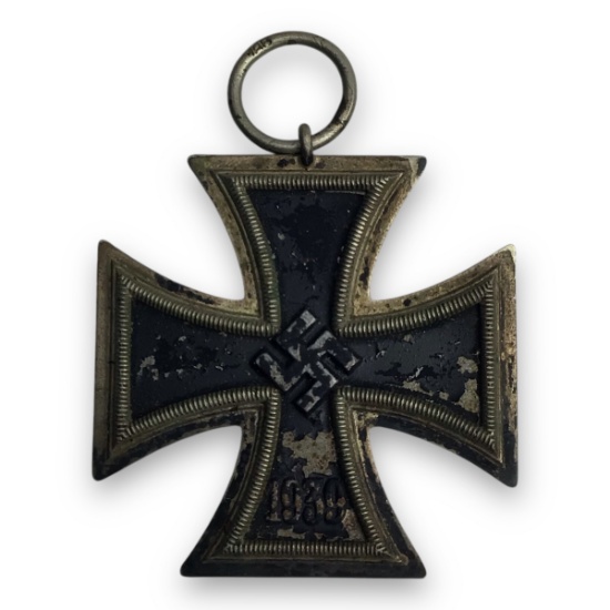 German WW2 Iron Cross, First Class, 1939, Maker Marked "128" S. Jablonski GmbH