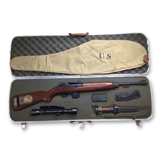 Universal M1 Carbine Model 1003 Commemorative Display Set – Complete with Bayonet, Scope,