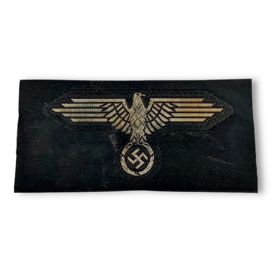 German WW2 Waffen-SS Tropical Sleeve Eagle - Golden Yellow on Black Camouflage Uniform Patch