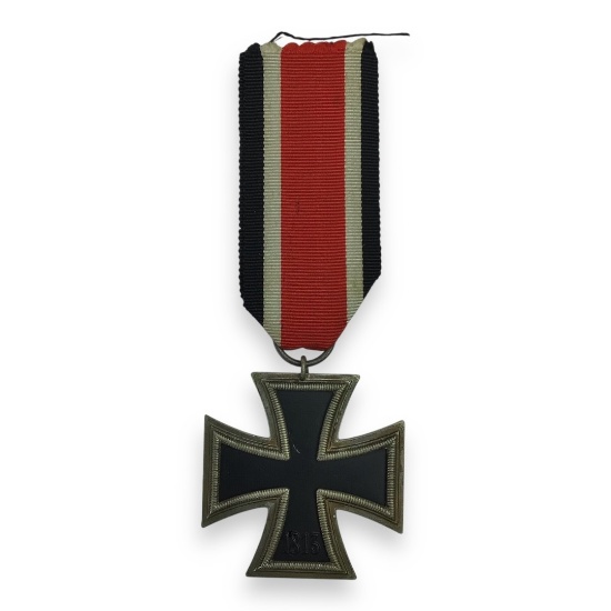 German WW2 Iron Cross 2nd Class with Ribbon - Unmarked Ring, Veteran Bring-Back