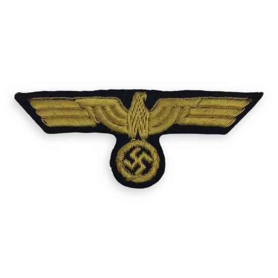 German WW2 Kriegsmarine Breast Eagle - Gold Bullion for Navy Tunic