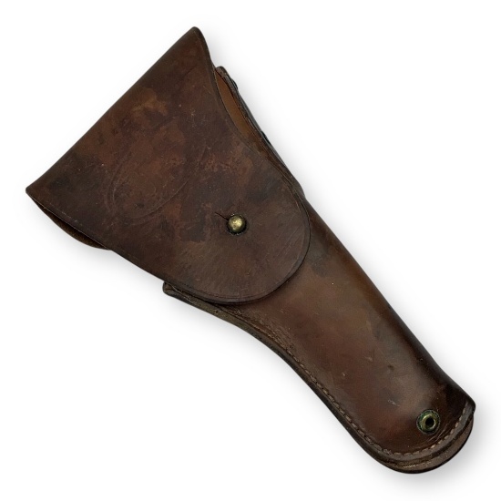 U.S. WW2 Leather Pistol Holster - "U.S." Flap, Boyt 1944 - Vet Bringback