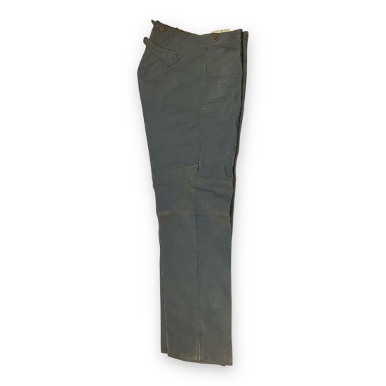 German WW2 U-Boat Leather Trousers â€“ Interior Original Tag Dated â€œ5 - 1942â€