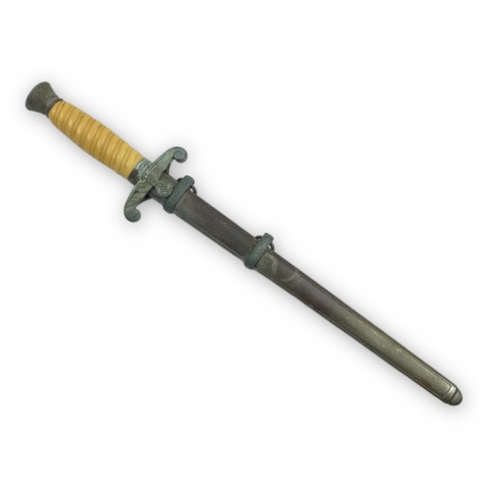 German WW2 Heer Army Dagger with Scabbard, Maker Marked RICH. ARB. HERDER â€“ SOLINGEN