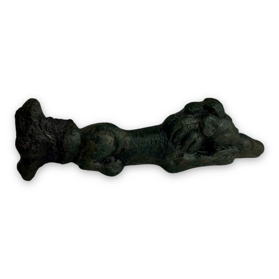 Unique Bronze Age Iron Sword Hilt –  “Sleeping Lion” Design – Blade Lost to Time