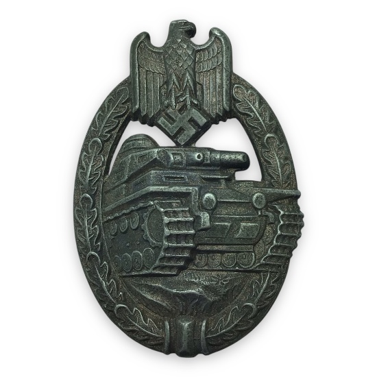 German WW2 Panzer Assault Badge in Silver - Fine Example