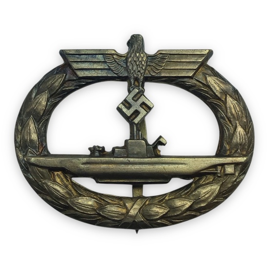 German WW2 Kriegsmarine U-Boat War Badge by G.E. Juncker – Marked