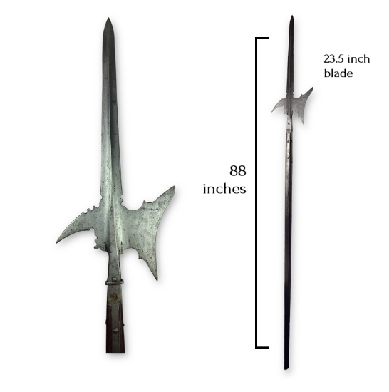 Rare Early 16th Century Halberd, c. 1500–1520 | Visible Blade Markings & Designs