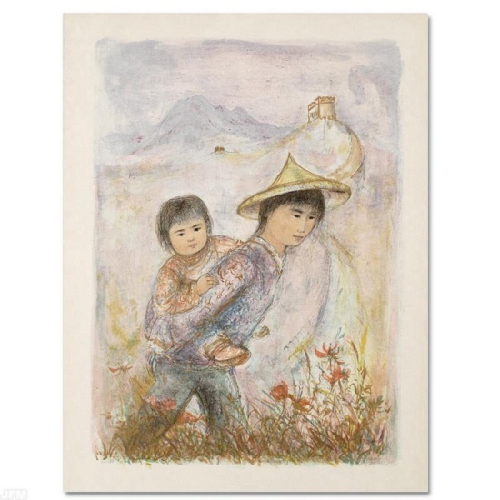 The Great Wall Limited Edition Lithograph by Edna Hibel (1917-2014), Numbered and Hand Signed wit...