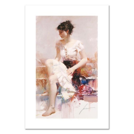 Pino (1939-2010), "White Lace" Limited Edition on Canvas, Numbered and Hand Signed with Certificate