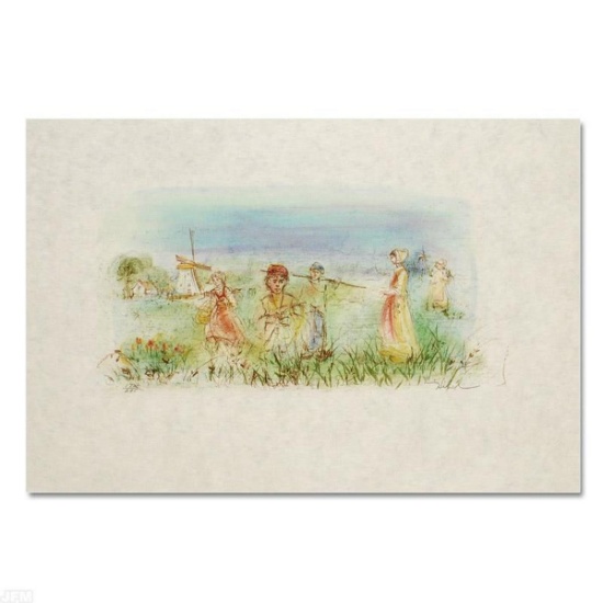 Dutch Landscape Limited Edition Lithograph by Edna Hibel (1917-2014), Numbered and Hand Signed with
