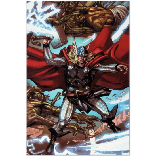 Marvel Comics "Thor: Heaven and Earth #3" Numbered Limited Edition Giclee on Canvas by Pascal Alixe