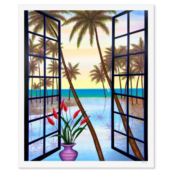 Fanch Ledan, "Window on Lagoon" Limited Edition Serigraph, AP Numbered and Hand Signed with Lette...