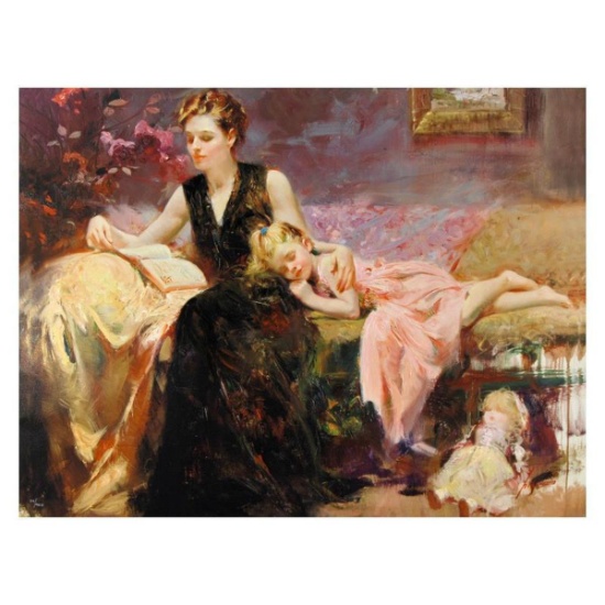 Pino (1939-2010), "Precious Moments" Hand Signed Limited Edition on Canvas with Certificate of Au...
