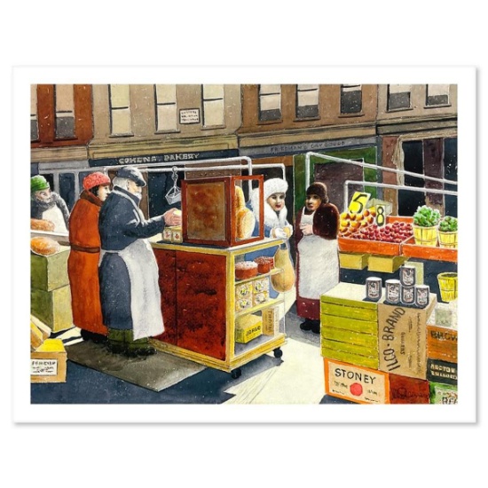 William Schlesinger (1915-2011), "Market Day II" Limited Edition Serigraph, Numbered and Hand Sig...