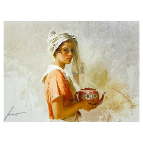 Pino (1939-2010) "The Gift" Limited Edition on Canvas, Numbered and Hand Signed with Certificate of