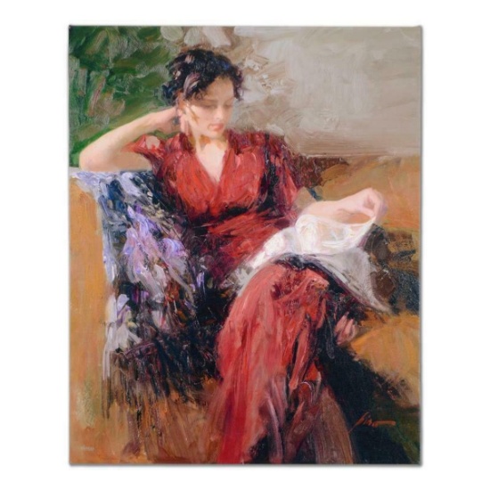 Pino (1939-2010), "Resting Time" Hand Embellished Limited Edition on Canvas, Numbered and Hand Si...