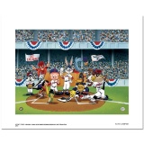 Line Up At The Plate (Indians) is a Limited Edition Giclee from Warner Brothers with Hologram Sea...