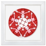 KAWS, Framed Porcelain Plate, Estate Stamped Inverso.