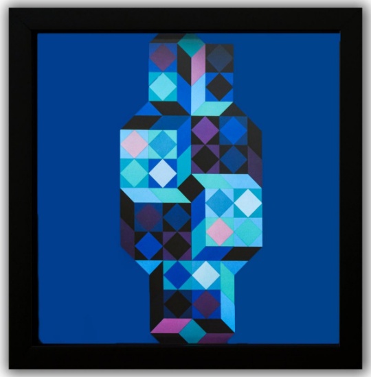 Victor Vasarely- Heliogravure Print "Tridim - G"