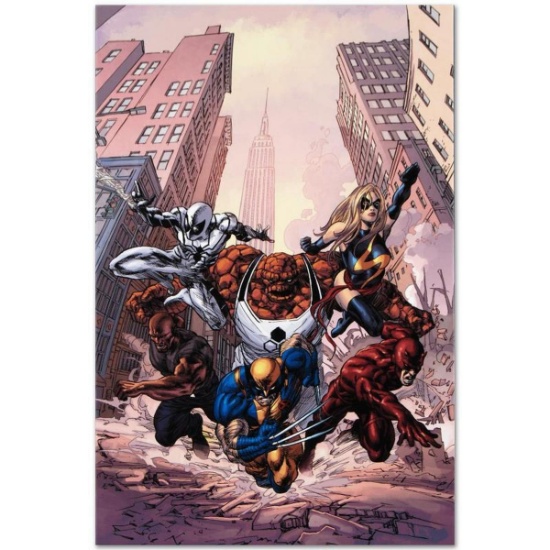 Marvel Comics "New Avengers #17" Numbered Limited Edition Giclee on Canvas by Mike Deodato Jr. with