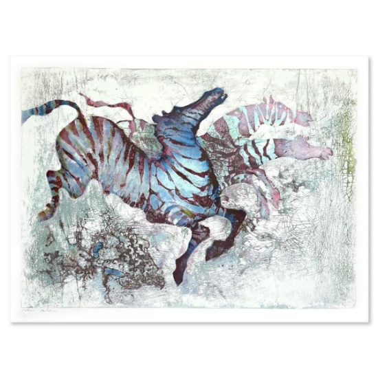 Edwin Salomon (1935-2014), "Zebras" Limited Edition Serigraph, Hand Signed and Numbered; Letter o...
