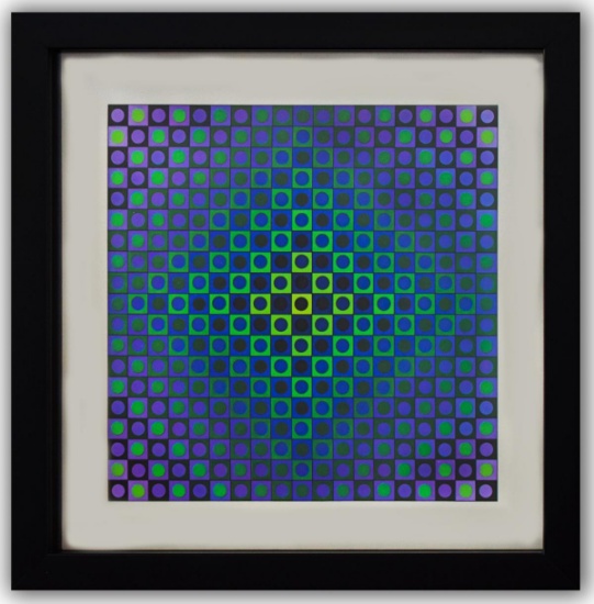 Victor Vasarely- Heliogravure Print "Boglar"