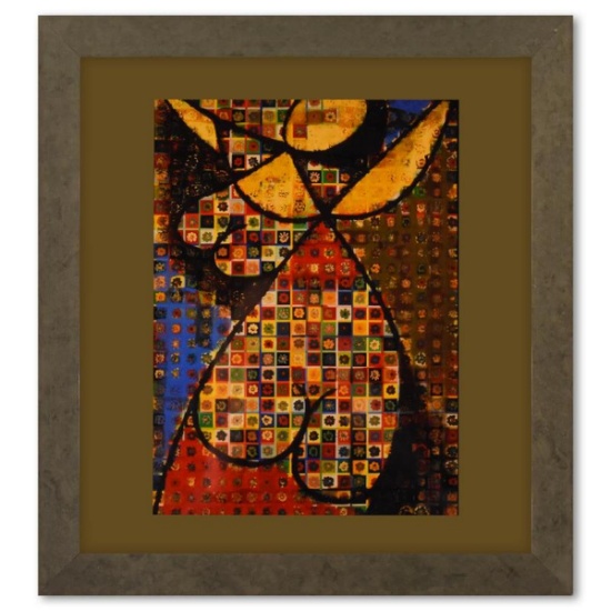 Victor Vasarely (1908-1997), "Fille - Fleur de la sÃ©rie Graphismes 2" Framed 1977 Heliogravure P...