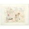 Then and Now Limited Edition Lithograph by Edna Hibel (1917-2014), Numbered and Hand Signed with ...