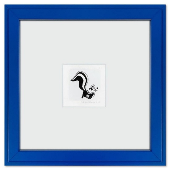 Pepe le Pew Framed Limited Edition Etching with Hand Tinted Color from Warner Bros., Numbered wit...