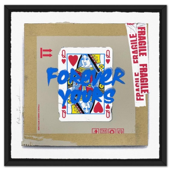 Mr. Brainwash, "Queen of Love (Blue)" Framed Limited Edition Silk Screen, Hand Signed with Certif...