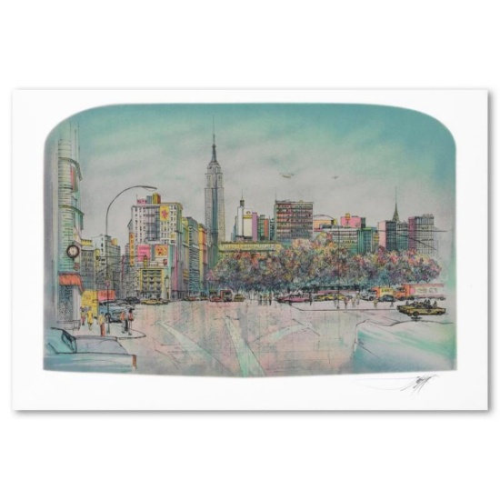 Rolf Rafflewski, "New York City" Limited Edition Lithograph, Numbered and Hand Signed with Letter...