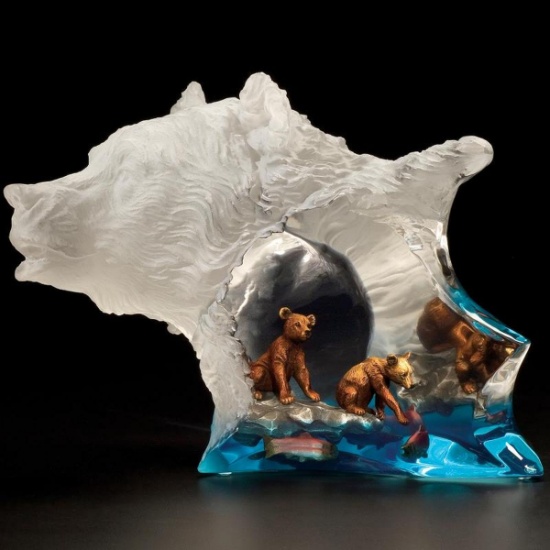 Kitty Cantrell, "Mother's Pride" AP Limited Edition Mixed Media Lucite Sculpture with COA.
