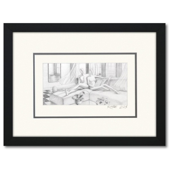 Mark Kostabi- Original Drawing on Paper "We Always Know"