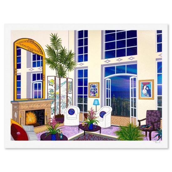 Fanch Ledan, "Manhattan Penthouse" Limited Edition Serigraph, EA Numbered and Hand Signed with Le...