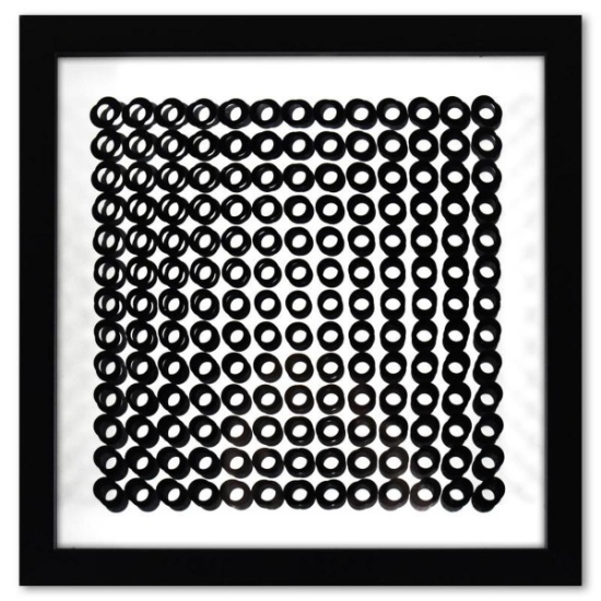 Victor Vasarely (1908-1997), "Trois Dimensions Optique de la sÃ©rie Cinetiques" Framed 1973 Dimen...