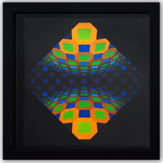 Victor Vasarely- Heliogravure Print "Ondocto - Re"