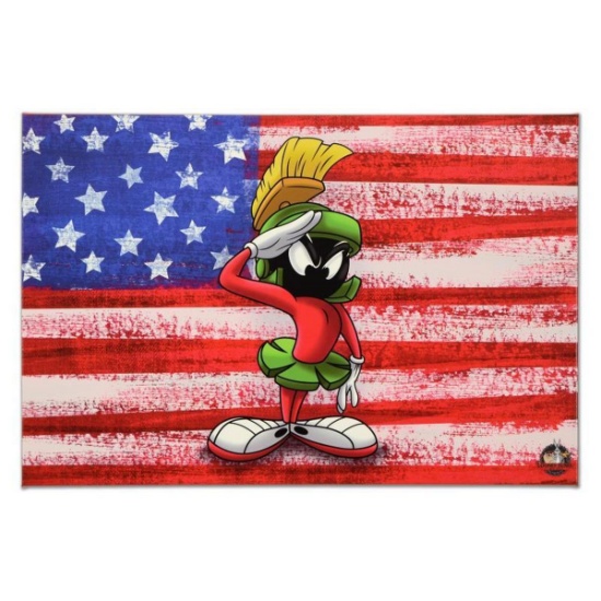 Looney Tunes, "Patriotic Series: Marvin" Numbered Limited Edition on Canvas with COA. This piece ...