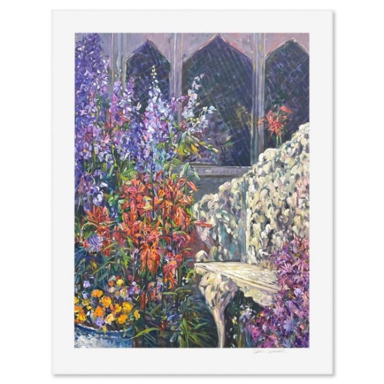 Henri Plisson (1933-2006), "A Place in the Garden" Limited Edition Serigraph, Numbered and Hand S...